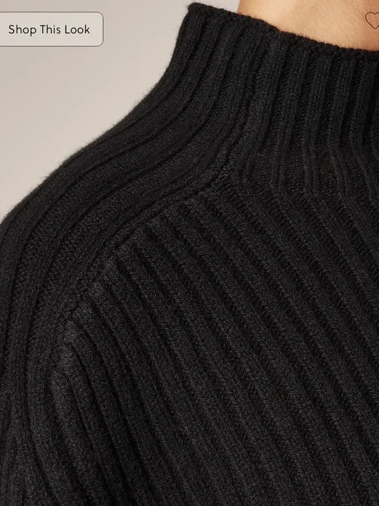 J Crew Ribbed turtleneck mini sweater-dress in vintage wool - Picture 2 of 5
